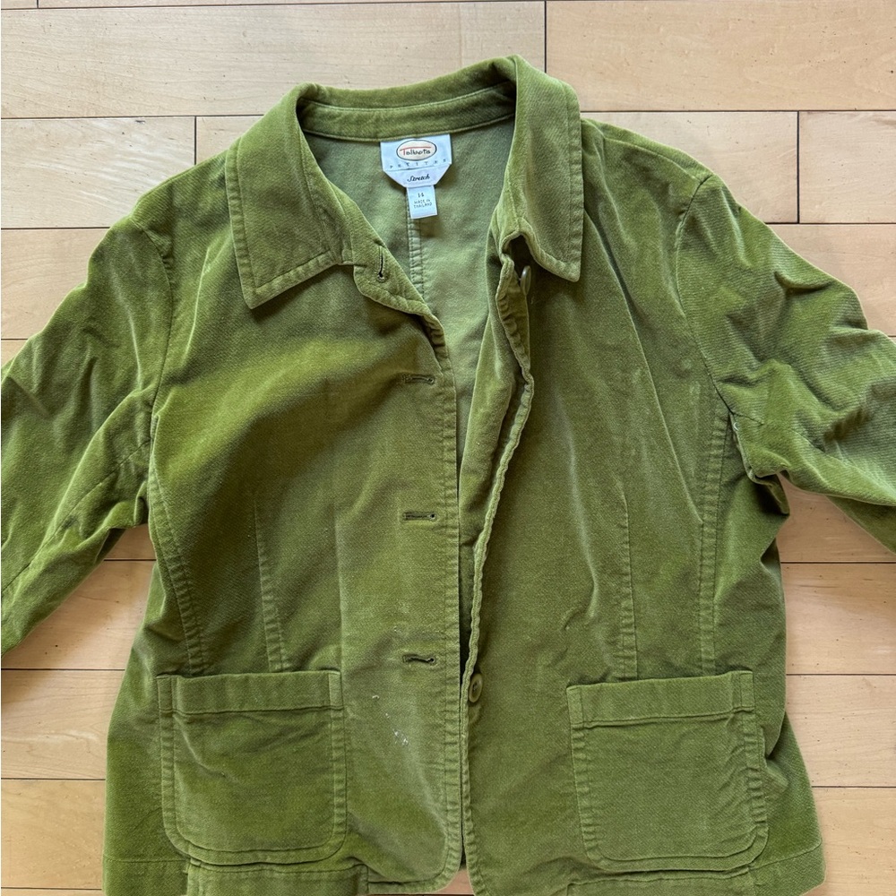 Talbots Green Utility Jacket Corduroy Classic